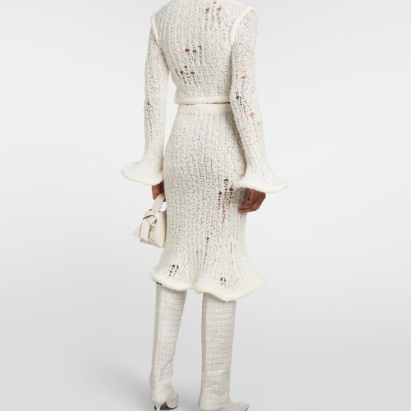 Acne Studios Off White Wool Cardigan - Picture 6 of 13